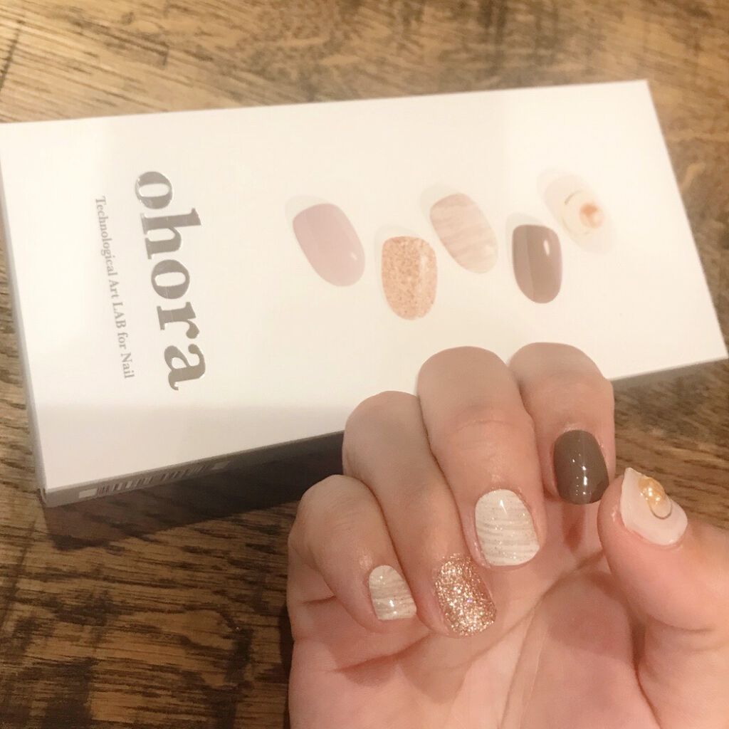 セミキュアジェルネイル（ハンド）/ohora/ネイルシールを使ったクチコミ（1枚目）