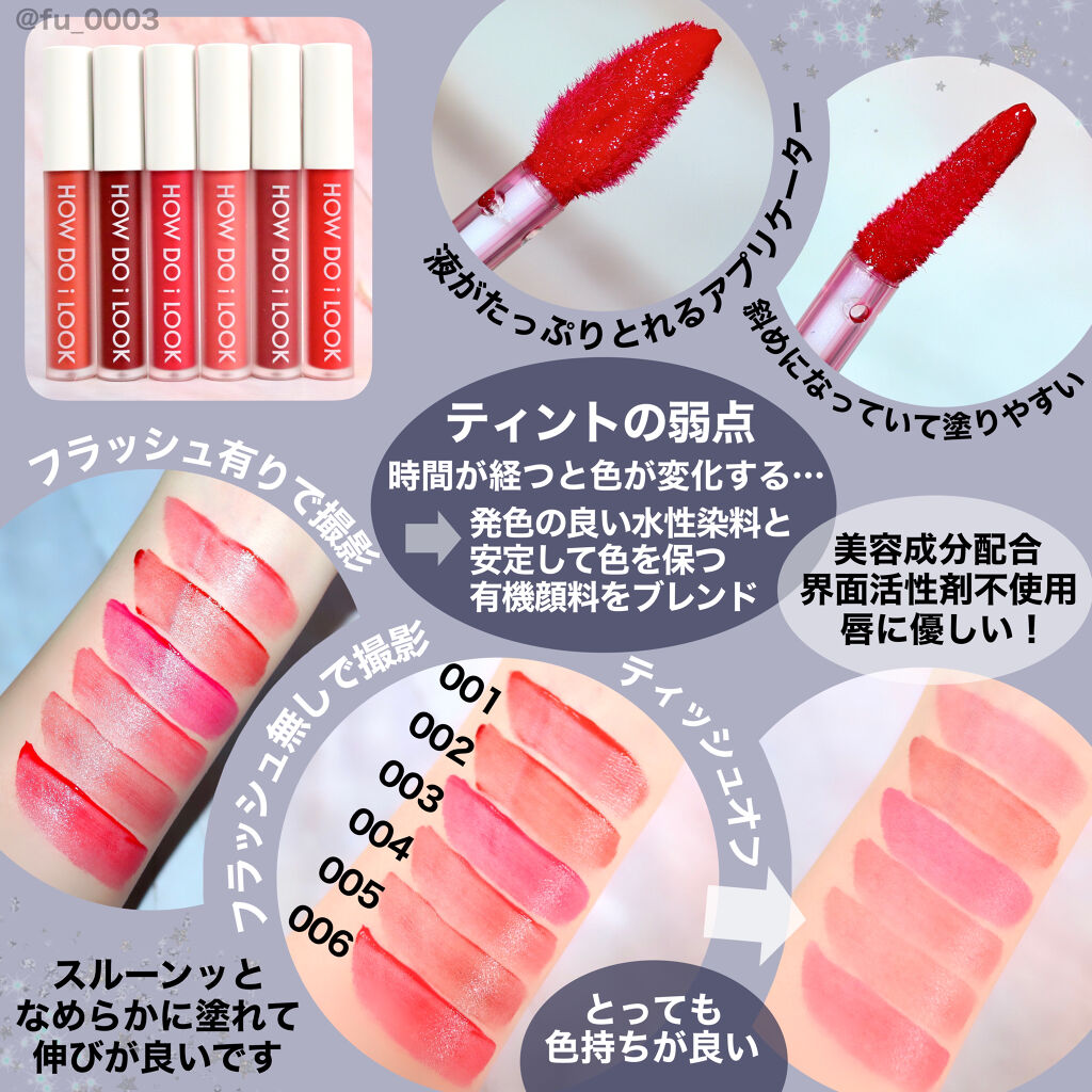 エマルジョンリップティント/HOWDOiLOOK/リップティントを使ったクチコミ（3枚目）