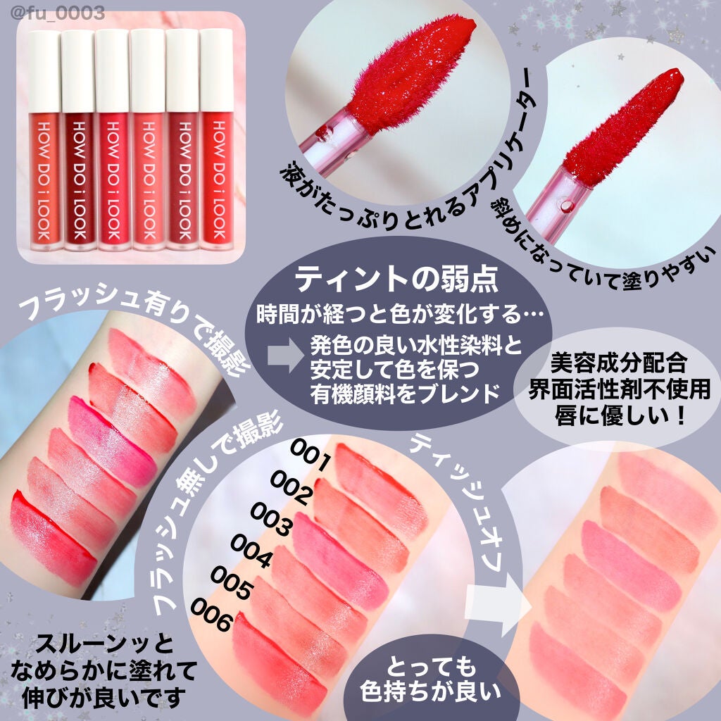 エマルジョンリップティント/HOWDOiLOOK/リップティントを使ったクチコミ(3枚目)