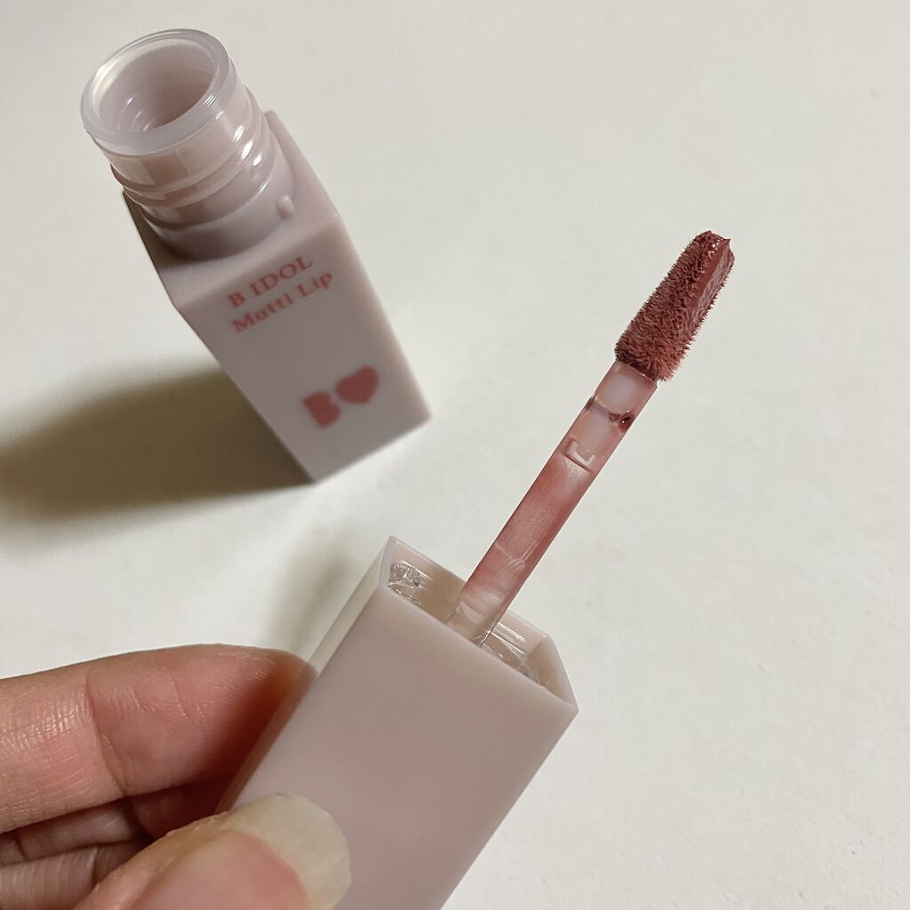 むっちリップ 02ふいうちレッド/b idol/口紅を使ったクチコミ（2枚目）