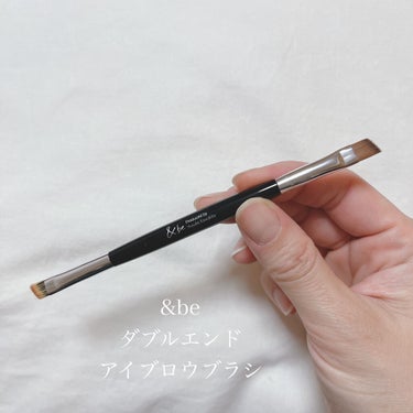 ダブルエンドアイブロウブラシ熊野筆/＆be/メイクブラシを使ったクチコミ（2枚目）