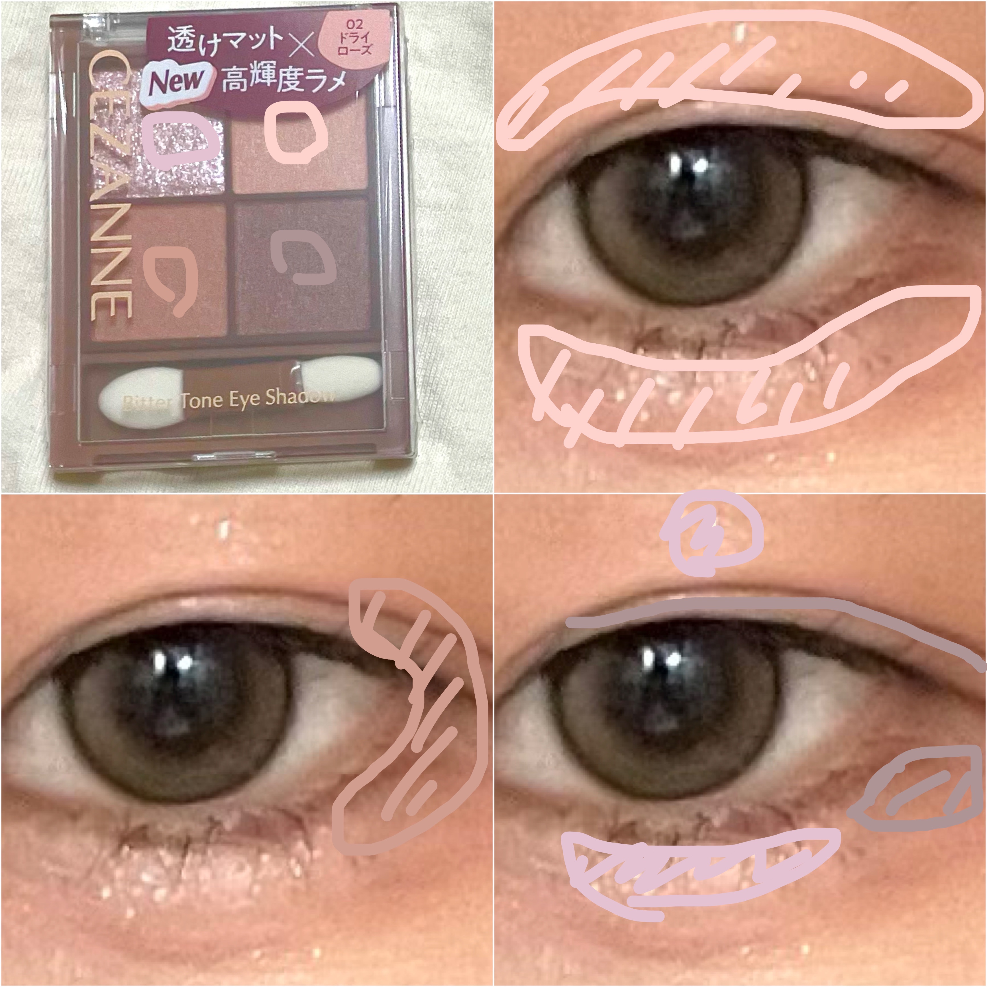 ビタートーンアイシャドウ/CEZANNE/パウダーアイシャドウを使ったクチコミ（2枚目）