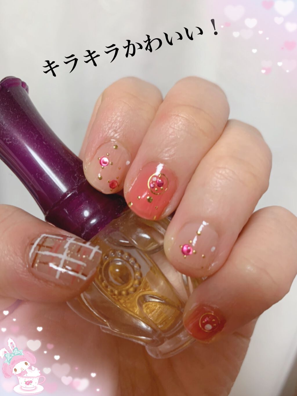 ネイルシール/Qoo10/ネイルシールを使ったクチコミ(1枚目)