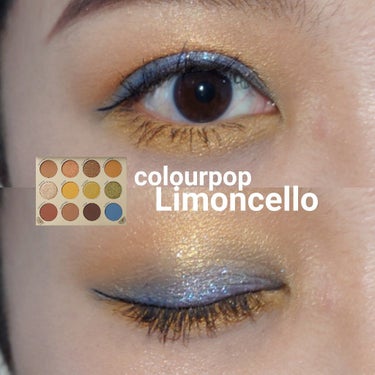 ColourPop Limoncello Eyeshadow Paletteのクチコミ「#今日のメイク
#ColourPop #Limoncello

夏のブルーメイク！！

ブルー.....」（1枚目）