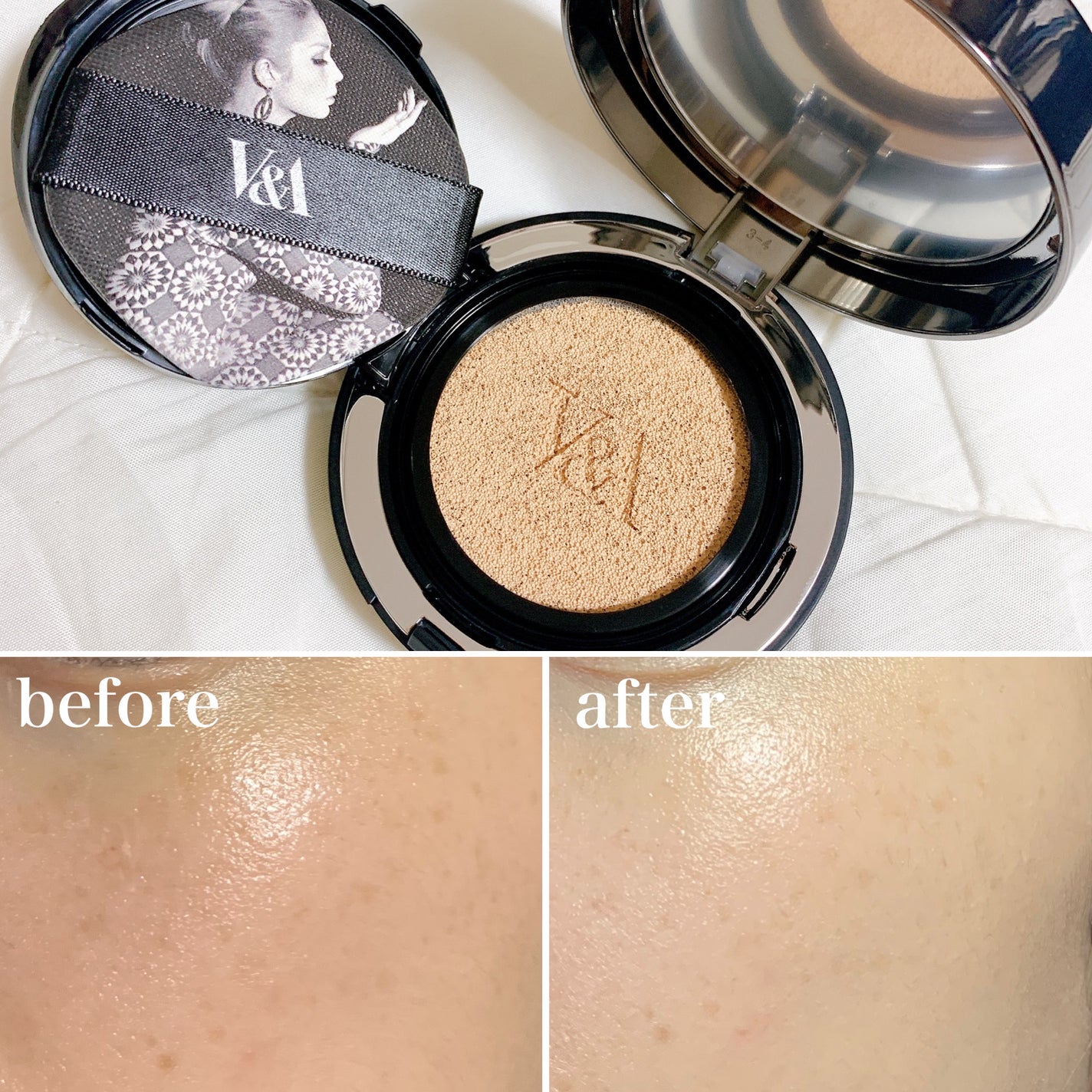 ロングウェアクッションファンデーション/V&Aビューティー/クッションファンデーションを使ったクチコミ(4枚目)