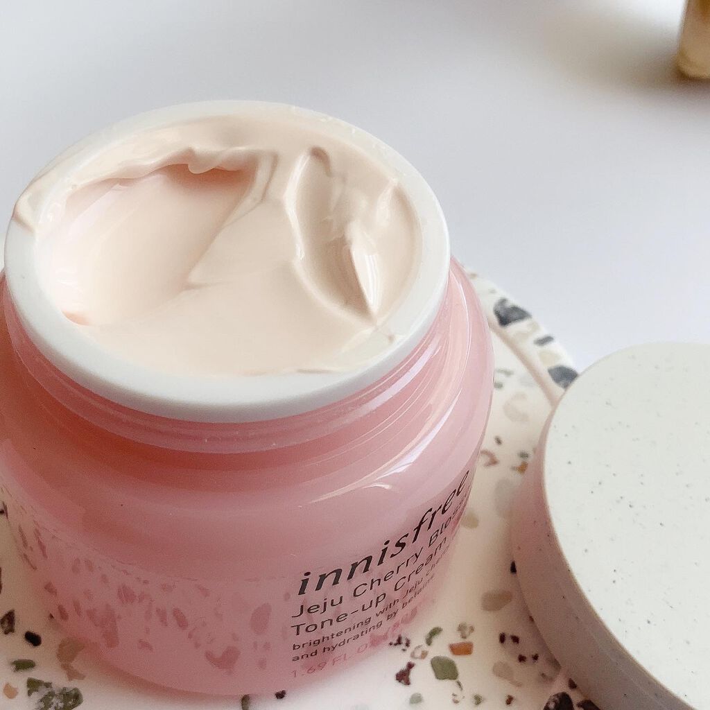 チェリーブロッサム トーンアップ クリーム UV/innisfree/フェイスクリームを使ったクチコミ(4枚目)