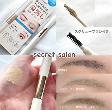 淡眉コンシーラー/シークレットサロン/眉マスカラを使ったクチコミ(1枚目)