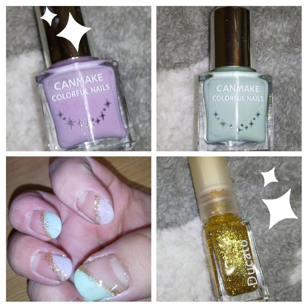 ポイントネイルアート ラメゴールド/デュカート/マニキュアを使ったクチコミ（1枚目）