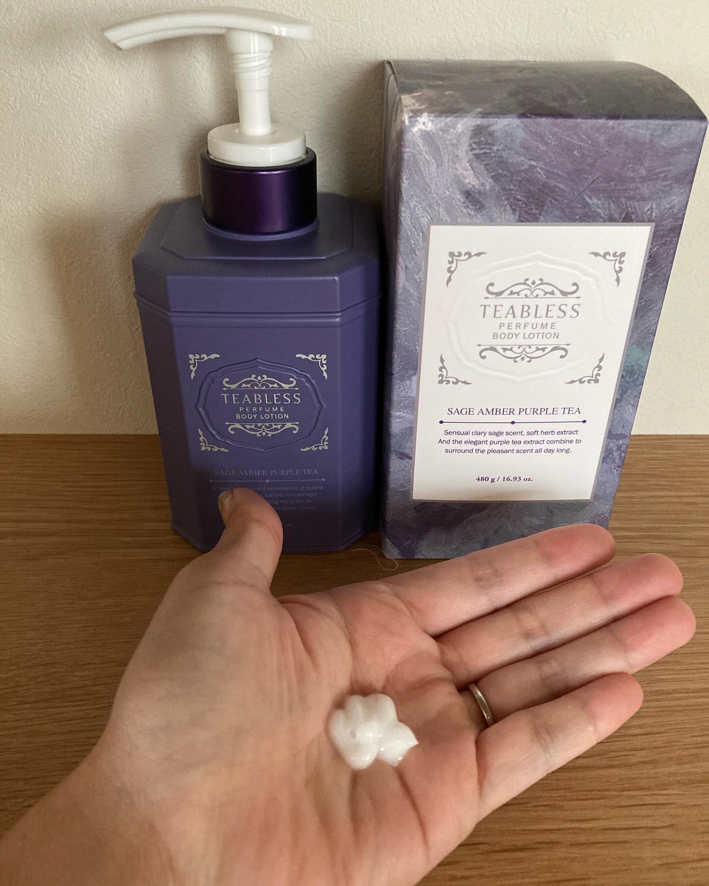 パフュームボディローション セイジアンバーパープルティー/TEABLESS/ボディローションを使ったクチコミ（3枚目）