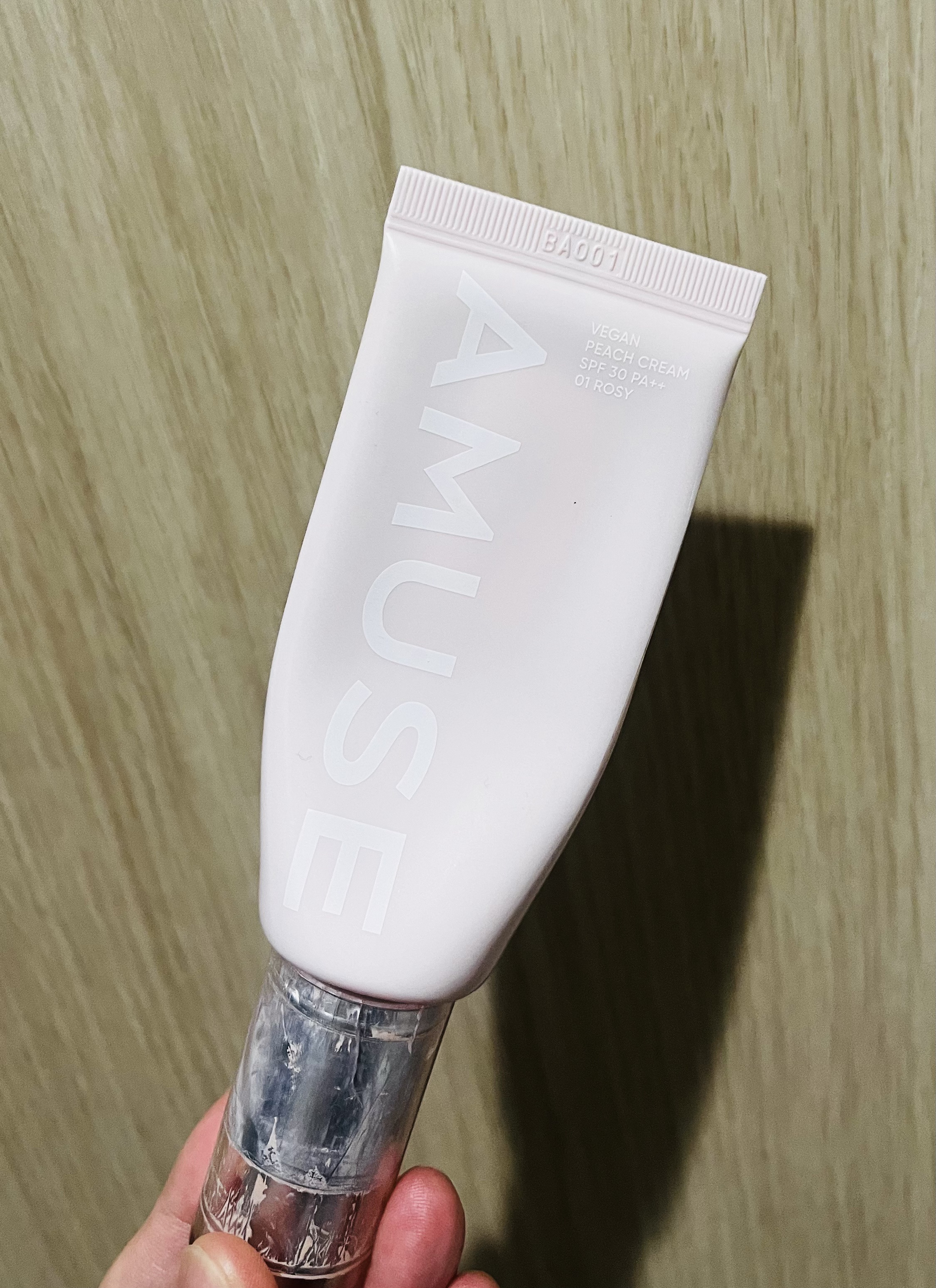 ヴィーガンピーチクリーム/AMUSE/化粧下地を使ったクチコミ（1枚目）