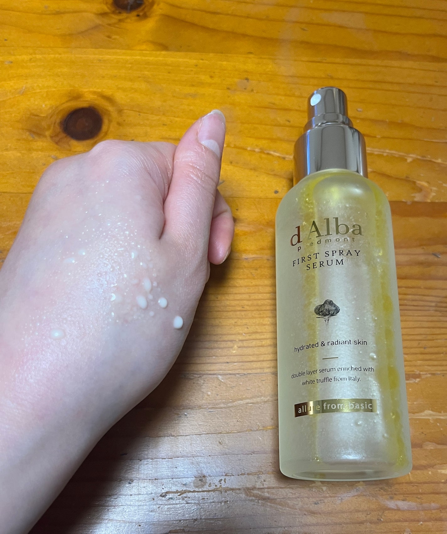 ダルバ ホワイトトリュフファーストスプレーセラム/ダルバ/ミスト状化粧水を使ったクチコミ(3枚目)
