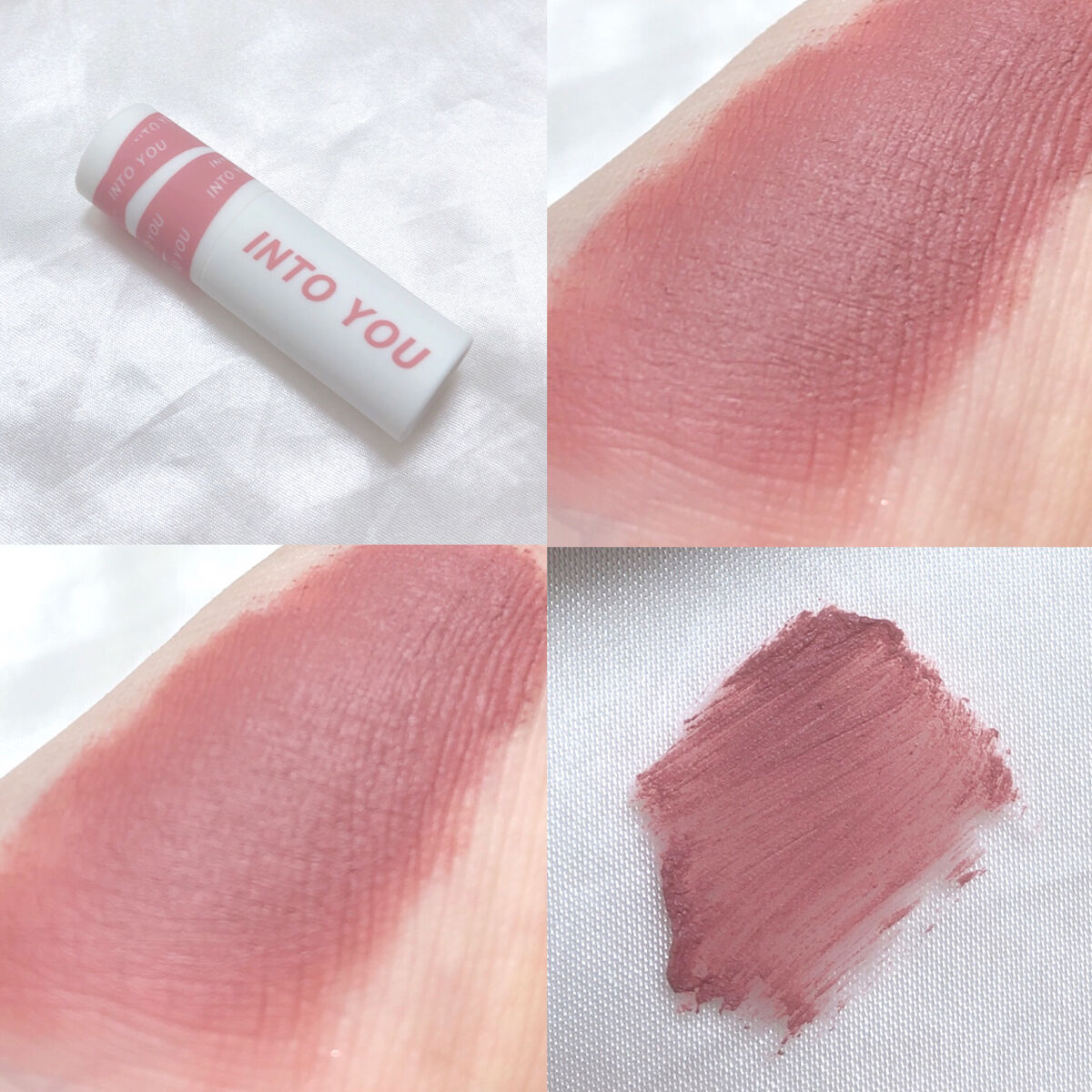 スーパーマットリップ＆チークマッド/INTO U/口紅を使ったクチコミ（2枚目）
