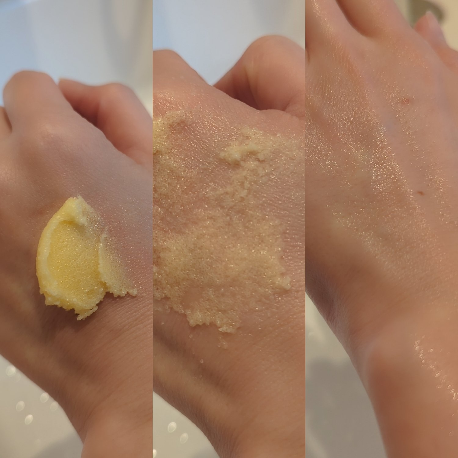 Q+Me スウィートボムタラソスクラブレモンティーの香り/AGARISM/バストケア・ヒップケアを使ったクチコミ（3枚目）