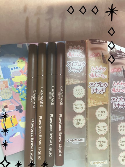 フローレスブロウリキッド/キャンメイク/リキッドアイブロウを使ったクチコミ(4枚目)