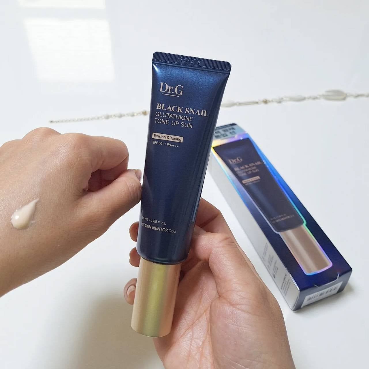ブラックスネイルグルタチオントーンアップサン/Dr.G/日焼け止めクリームを使ったクチコミ(3枚目)