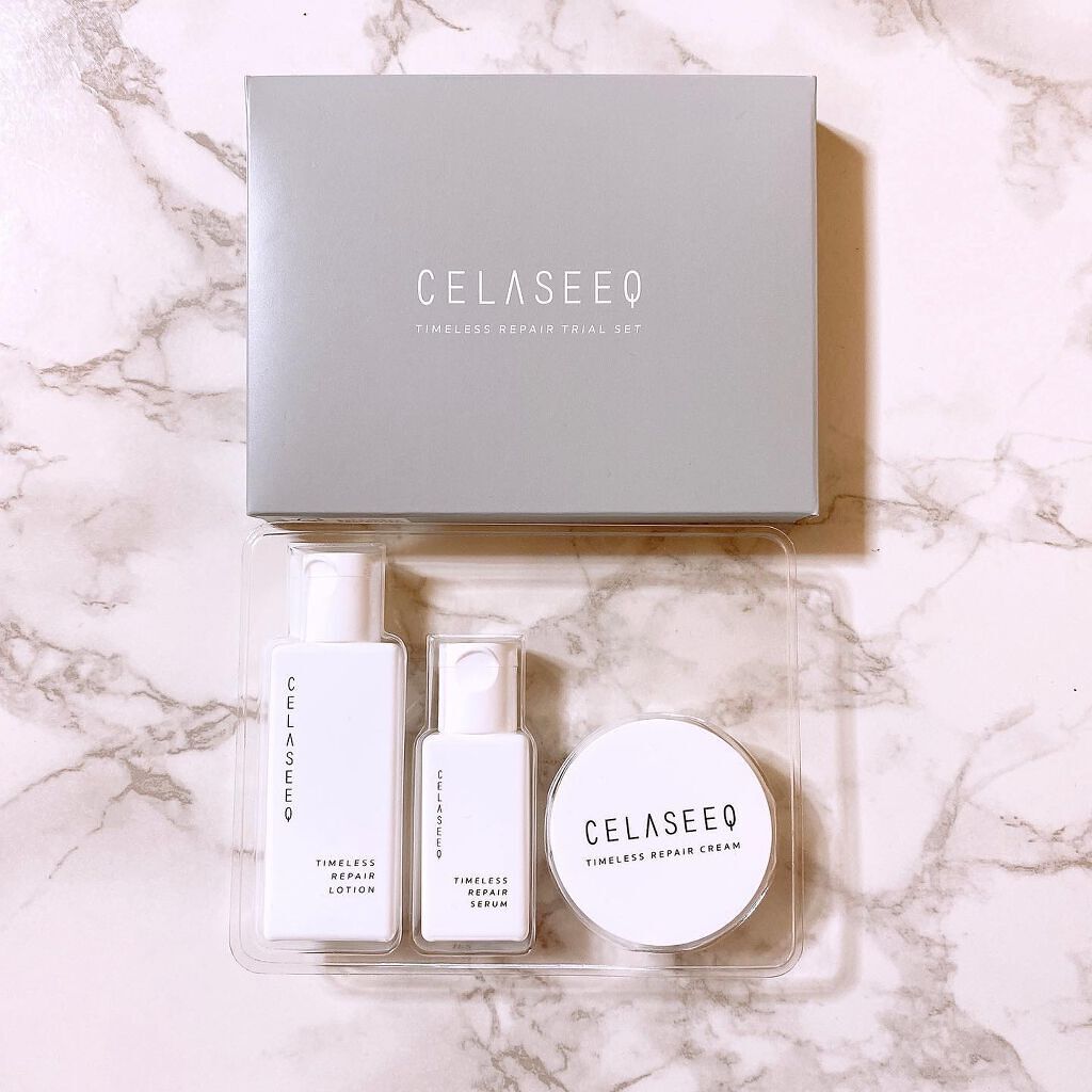 タイムレスリペア 未来肌おためしセット/CELASEEQ/スキンケアキットを使ったクチコミ（1枚目）