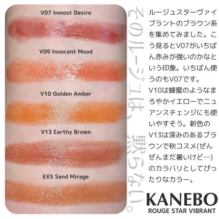 ルージュスターヴァイブラント/KANEBO/口紅を使ったクチコミ(2枚目)