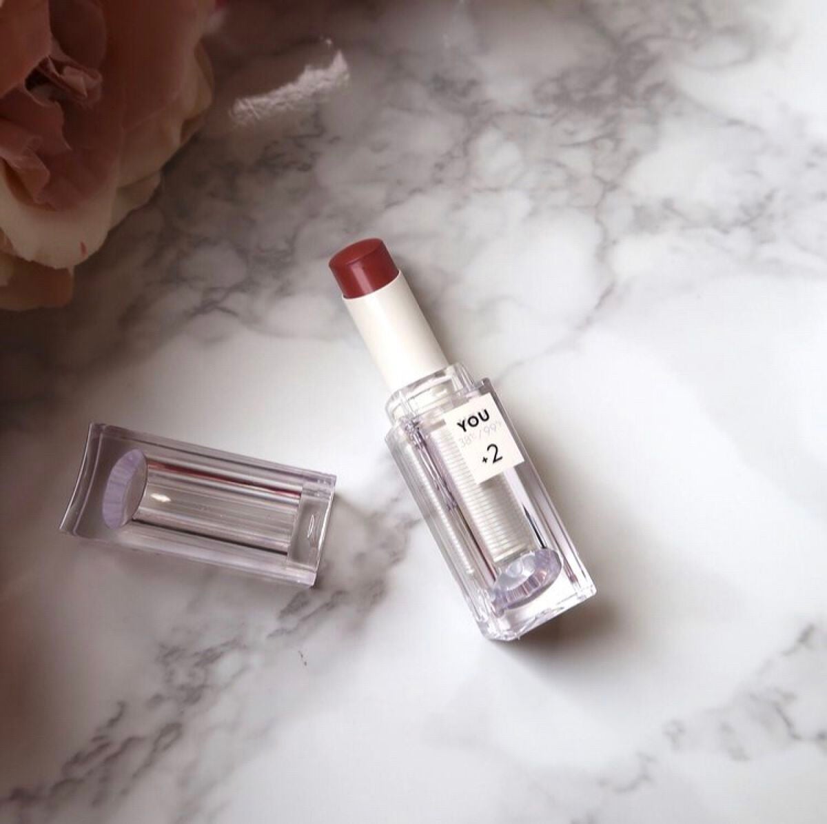 38℃/99℉ LIPSTICK <YOU>/UZU BY FLOWFUSHI/口紅を使ったクチコミ(1枚目)