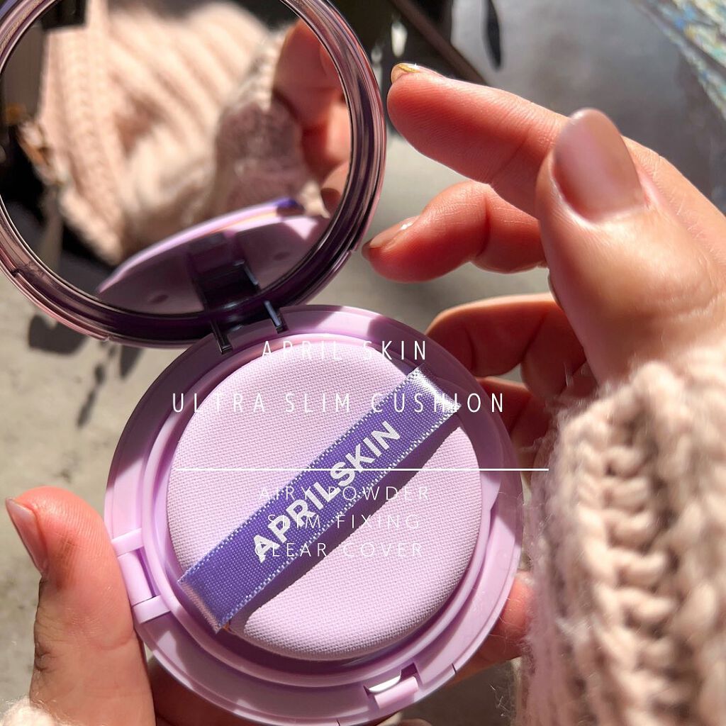 ウルトラスリムクッション＋レフィルセット 21号ライトベージュ/APRILSKIN/クッションファンデーションを使ったクチコミ（1枚目）