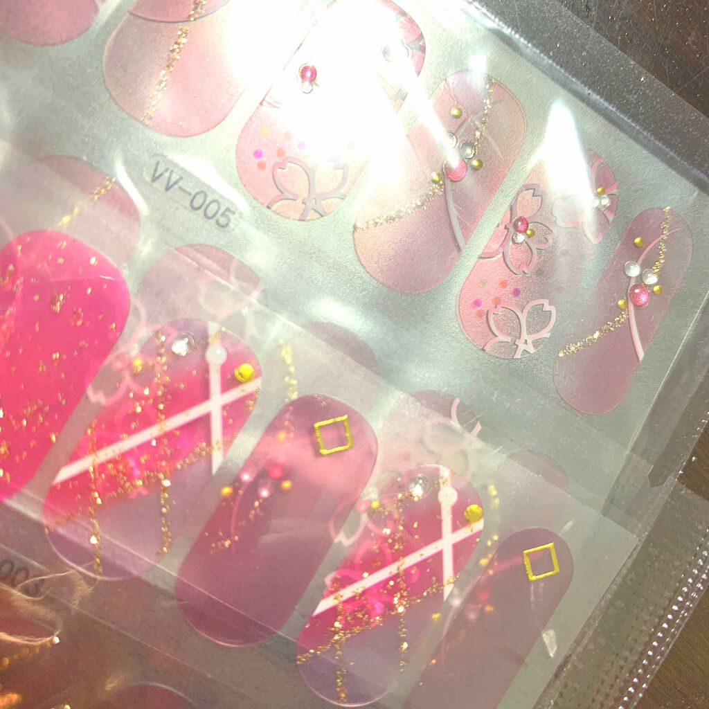 ネイルシール/Qoo10/ネイルシールを使ったクチコミ（2枚目）