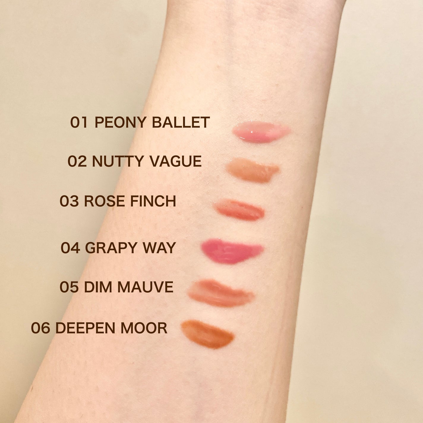 グラスティングカラーグロス/rom&nd/リップグロスを使ったクチコミ(9枚目)