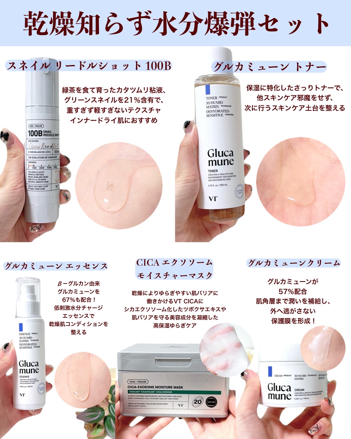 PDRN 保湿発光セット｜VTの口コミ - ニキビケアにおすすめのスキンケア