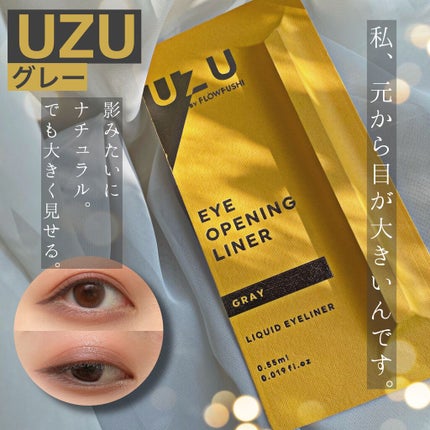 EYE OPENING LINER/UZU BY FLOWFUSHI/リキッドアイライナーを使ったクチコミ(1枚目)