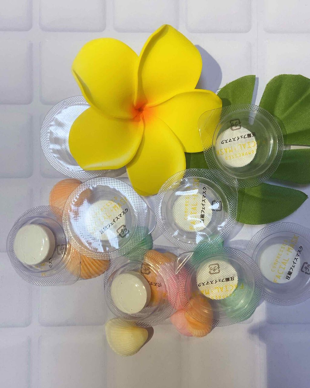 圧縮フェイスマスク 個包装カップ付き/DAISO/シートマスク・パックを使ったクチコミ(1枚目)