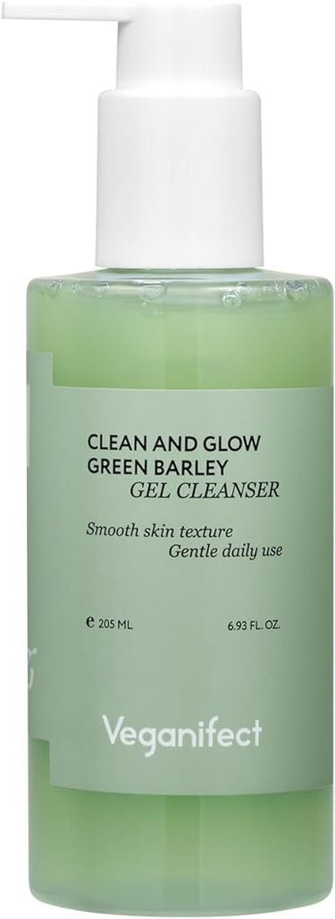 CLEAN AND GLOW GREEN BARLEY GEL CLEANSER Veganifect