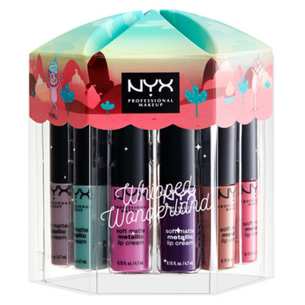 NYX Professional Makeup リップスナックス ソフト マット メタリック リップクリームセット