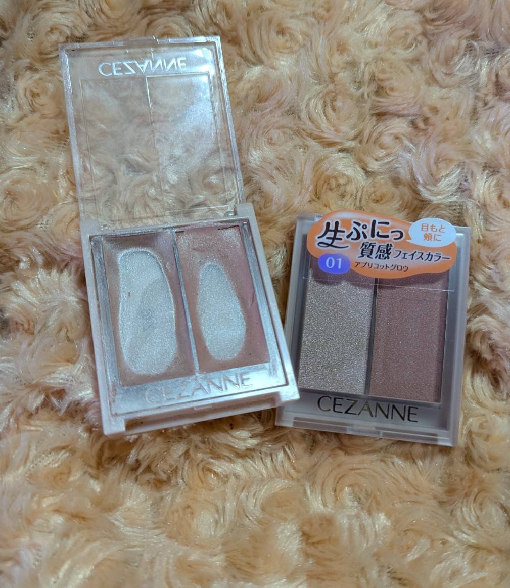 フェイスグロウカラー/CEZANNE/クリームハイライトを使ったクチコミ（1枚目）