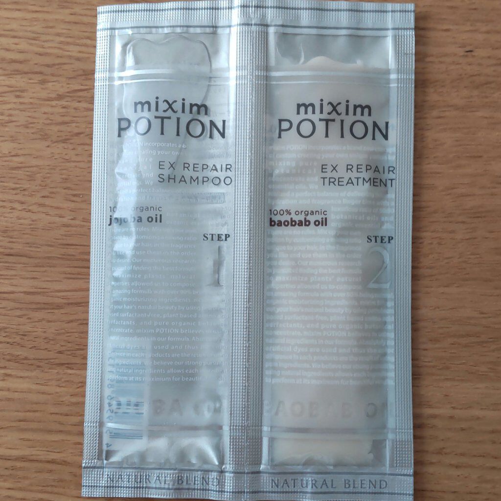 リペアシャンプー/ヘアトリートメント/mixim POTION/シャンプー・コンディショナーを使ったクチコミ（1枚目）