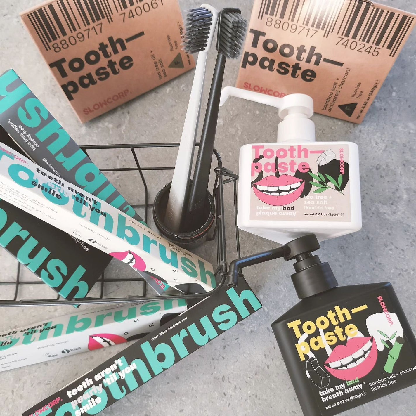 toothpaste tea tree oil + sea salt SLOWCORP