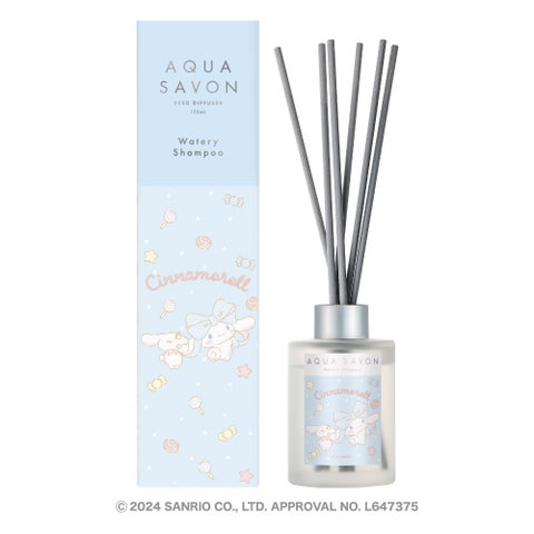 リードディフューザー ウォータリーシャンプーの香り 120mL シナモロール 24A（コラボデザイン）