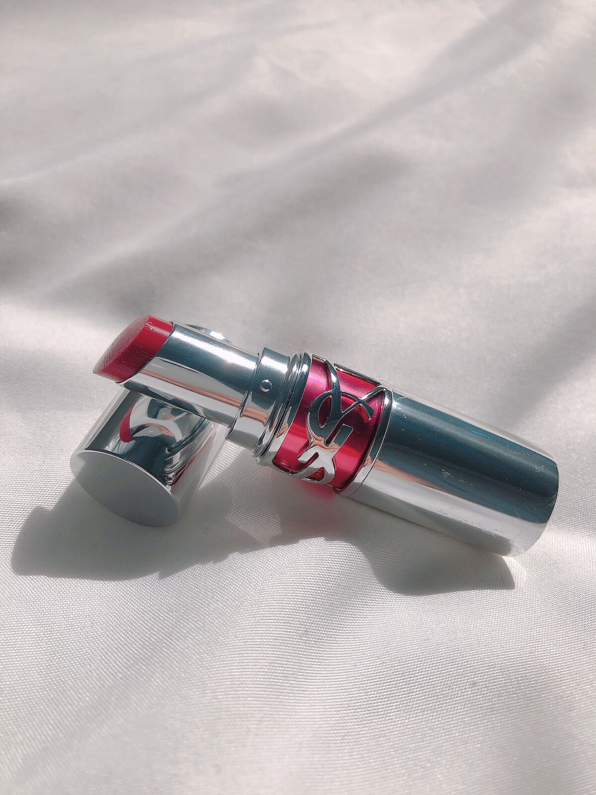 YSL ラブシャイン キャンディグレーズ No.5 ピンク サティスファクション/YVES SAINT LAURENT BEAUTE/口紅を使ったクチコミ（2枚目）