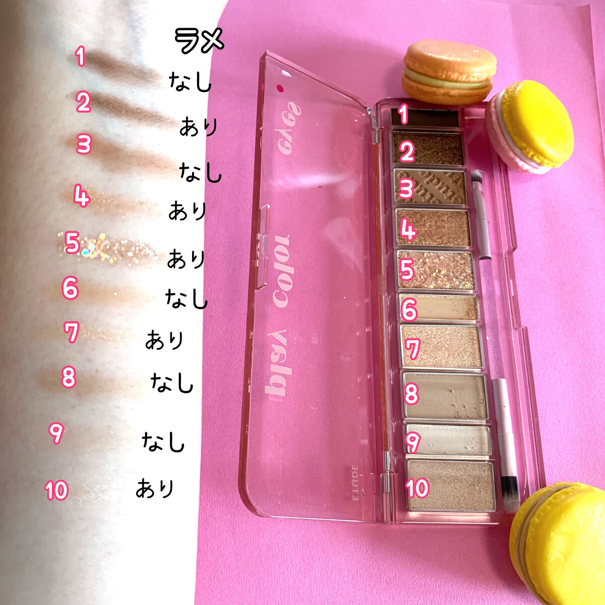 プレイカラー アイシャドウ/ETUDE/アイシャドウパレットを使ったクチコミ（2枚目）