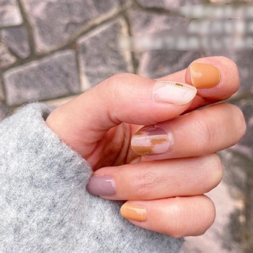 セミキュアジェルネイル(ハンド)/ohora/ネイルシールを使ったクチコミ(3枚目)