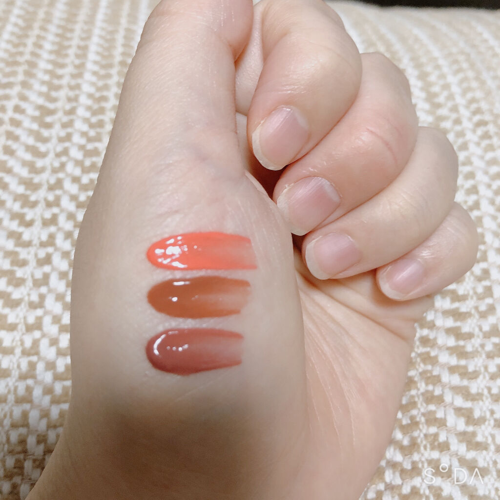 ジューシーラスティングティント/rom&nd/リップティントを使ったクチコミ（2枚目）