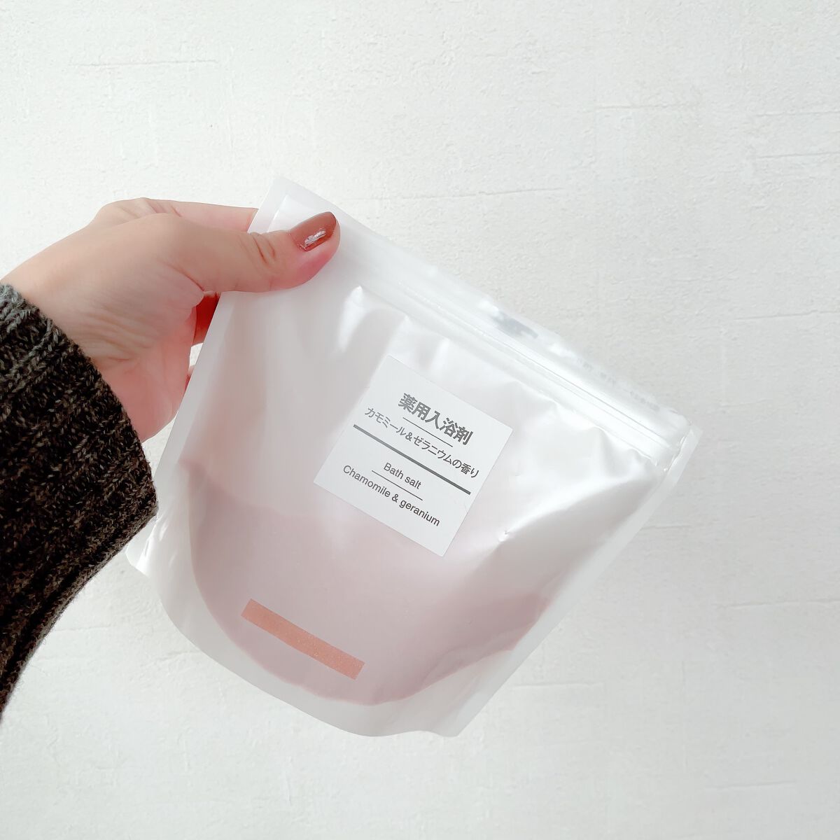 薬用入浴剤 カモミール＆ゼラニウムの香り/無印良品/無機塩系入浴剤を使ったクチコミ（1枚目）