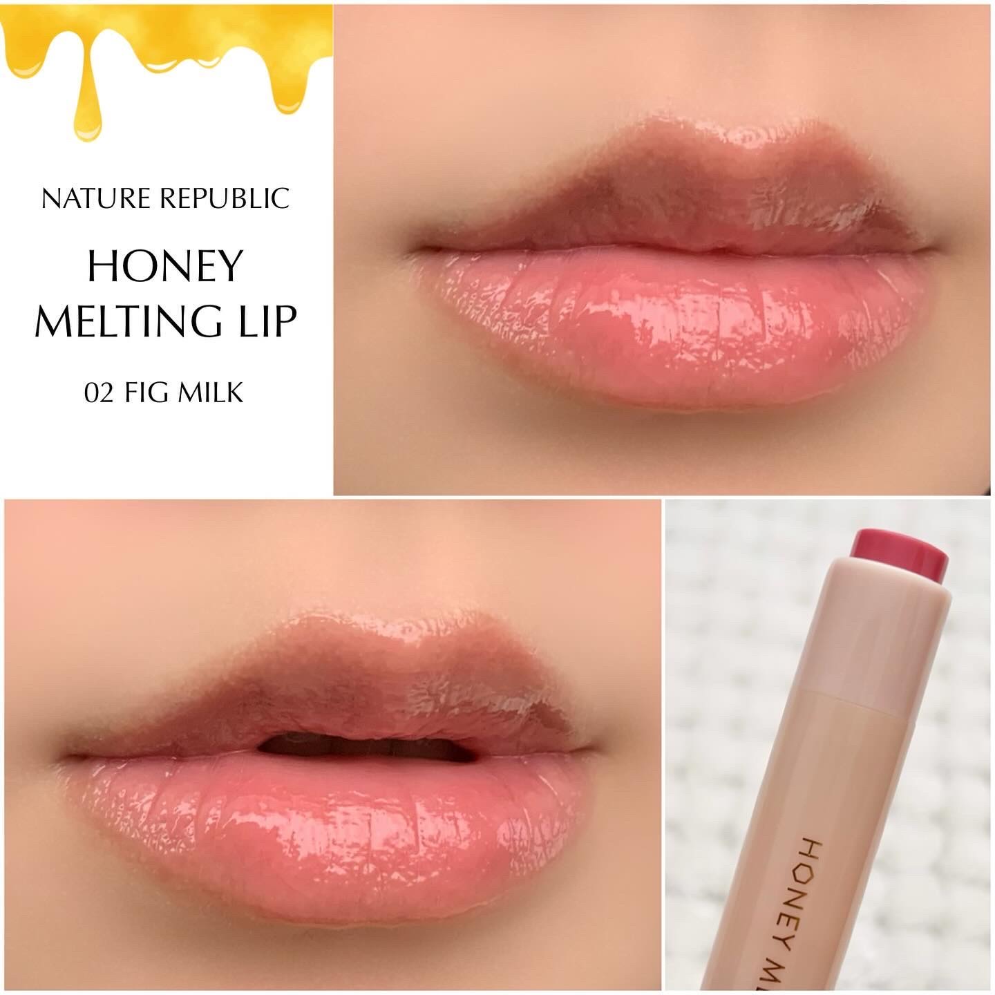 ハニーメルティングリップ/ネイチャーリパブリック/口紅を使ったクチコミ（3枚目）