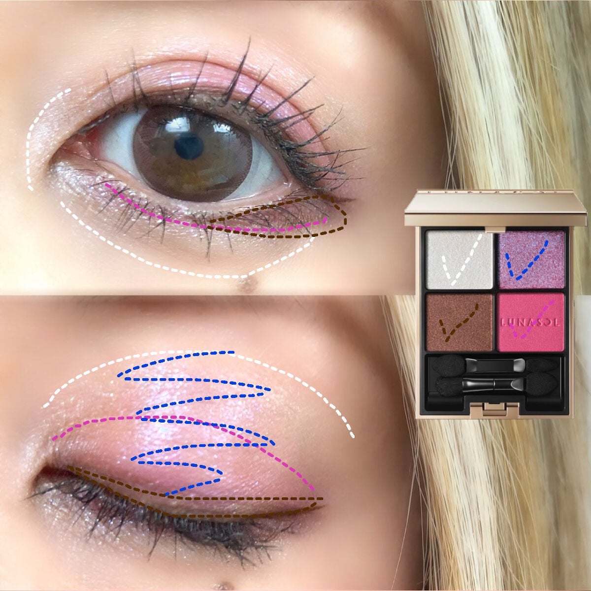 アイカラーレーション/LUNASOL/アイシャドウパレットを使ったクチコミ(3枚目)