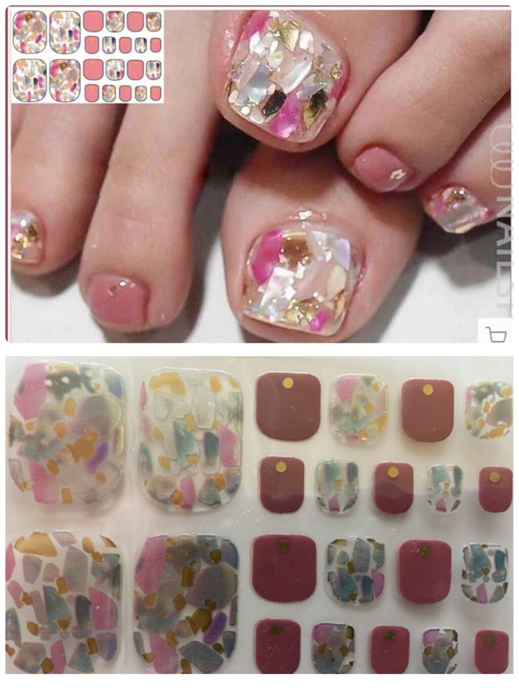 ネイルシール/Qoo10/ネイルシールを使ったクチコミ(3枚目)