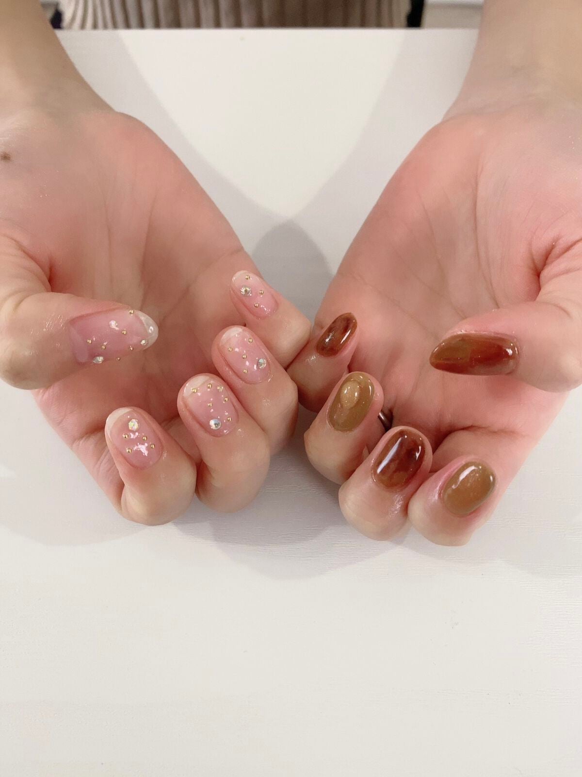 みち😼フォロバ🫶🏻🩷 on LIPS 「みち🫡です。今月のネイルデザインはこちら💁♀️先月して、お気..」(3枚目)