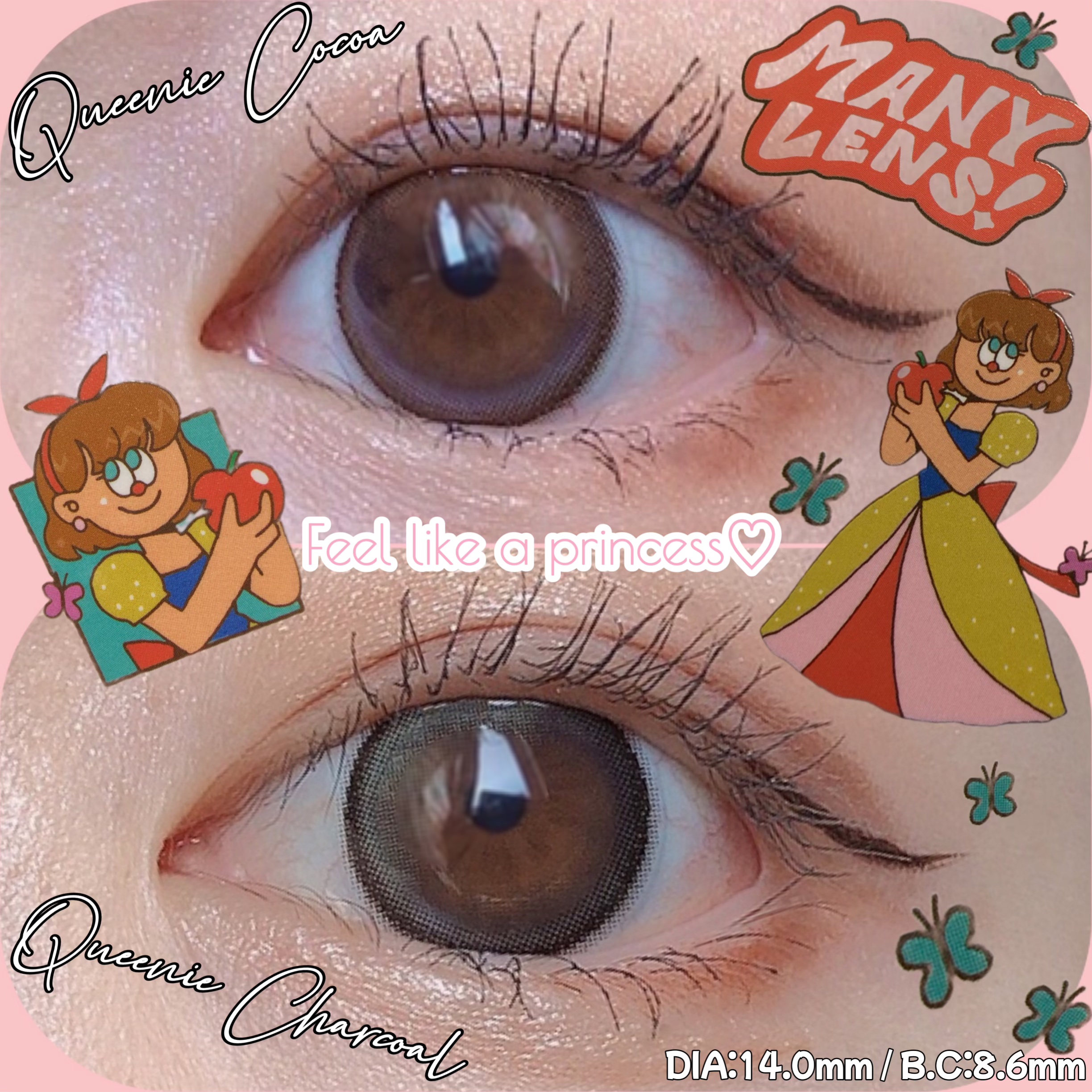QUEENIE/MANY LENS/カラーコンタクトレンズを使ったクチコミ（1枚目）