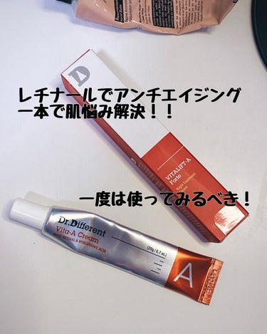 Dr.Different  ビタAクリームのクチコミ「𝗗𝗿.𝗗𝗶𝗳𝗳𝗲𝗿𝗲𝗻𝘁 Vɪᴛᴀ-A Cʀᴇᴀᴍ
A retinol cream that .....」（1枚目）