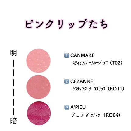 ラスティンググロスリップ/CEZANNE/口紅を使ったクチコミ(9枚目)