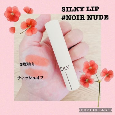 シルキーリップ #NOIR NUDE/CILY/口紅を使ったクチコミ（2枚目）