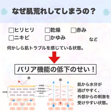 私の肌荒れがどんどん改善してきたのは、バリア機能を理解して対応してきたから！だと思ってます。


バリア機能が低下した肌はエイジングも進みやすいということが分かっています。

なので今から改善して綺麗な肌を手に入れましょう。


綺麗な肌を手に入れたくて、闇雲にスキンケアを試しても大変。

どうすれば改善できるのかということを理解した上で対策する方が楽だと思うので、今回はバリア機能についてまとめてみました。

お役に立てれば嬉しいです！



よかったら参考にしてください。



私もまだまだ肌荒れやニキビとの戦いの途中で、ストレスケアだったり睡眠や食事などまだまだ改善の余地があるので、一緒に頑張ってくれる方いたらコメントしてくれたら喜びます！！！！！！

ここ数日インナーケアも頑張ろうと思っています！



オルビスのディフェンセラはゆず味を飲んでいますがスポーツドリンクのラムネのような味がしてとても美味しいですよ。




肌綺麗になるために、今後もがんばりましょうね！


✼••┈┈••✼••┈┈••✼••┈┈••✼••┈┈••✼

参考にしたサイト

nov/皮膚のバリア機能について
https://noevirgroup.jp/nov/brand/product/barrier.aspx

化粧品成分オンライン/天然保湿因子（Natural Moisturizing Factor）の基本情報・配合目的・安全性
https://cosmetic-ingredients.org/humectant/natural-moisturizing-factor/

✼••┈┈••✼••┈┈••✼••┈┈••✼••┈┈••✼


ご覧いただきありがとうございました！


#スキンケア #肌荒れ #バリア機能 #肌荒れ改善 #セラミド #アミノ酸 #乾燥 #敏感肌 #肌荒れ_ニキビ #肌をきれいにする方法 #乾燥肌 
の画像 その1