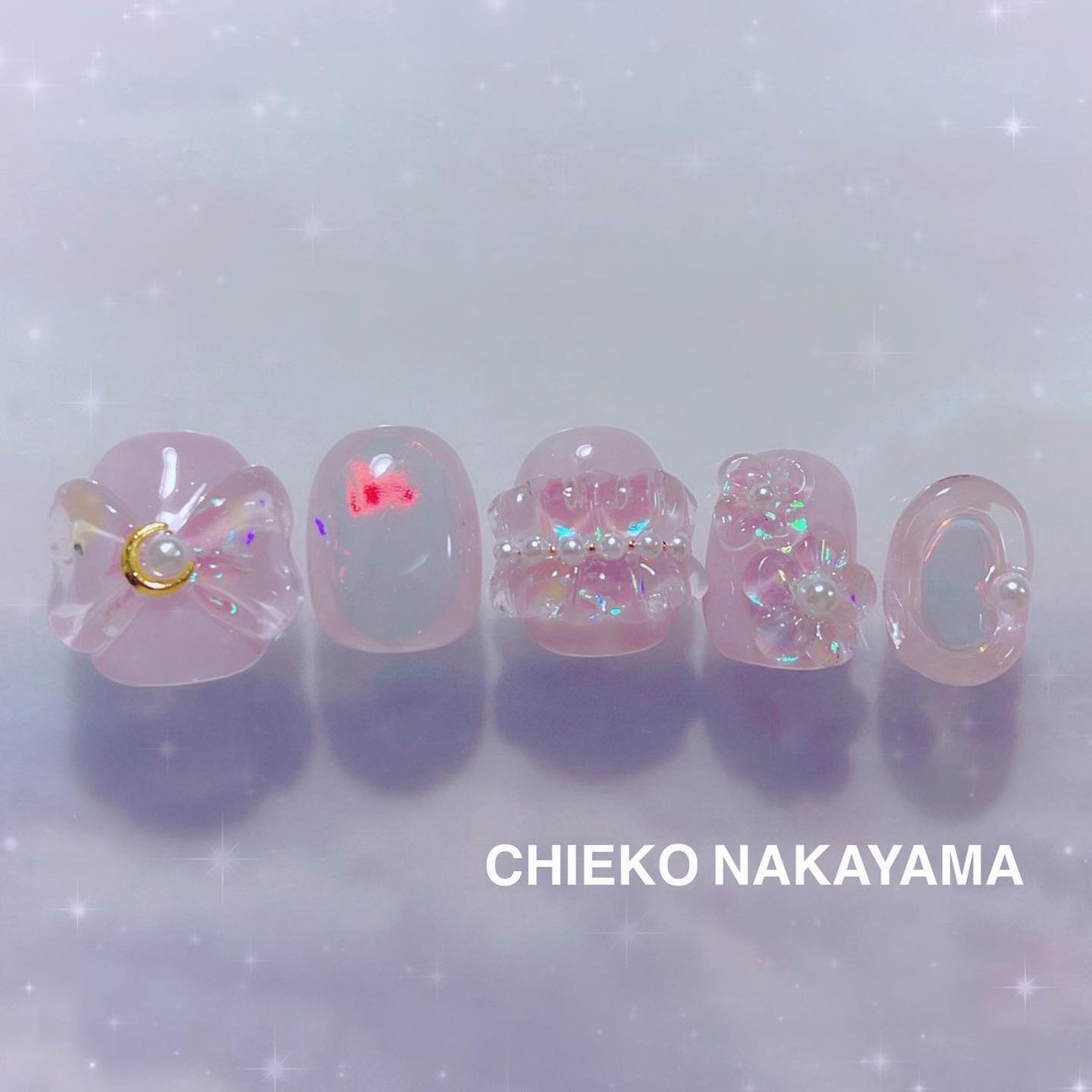 なかやまちえこ on LIPS 「Aurora🪄365日ネイル307日め⠀⠀@pregel.jp..」(2枚目)