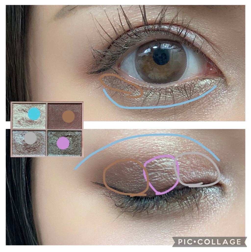 イロアソビ 4色アイパレット/iroasobi/アイシャドウパレットを使ったクチコミ(3枚目)